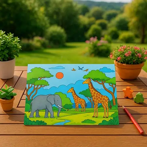500 Animal Coloring Page Prompts